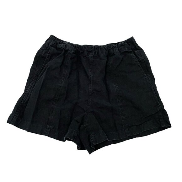 MADEWELL Linen Blend Pull-On Shorts Pockets Lightweight Black size Small - Picture 1 of 6